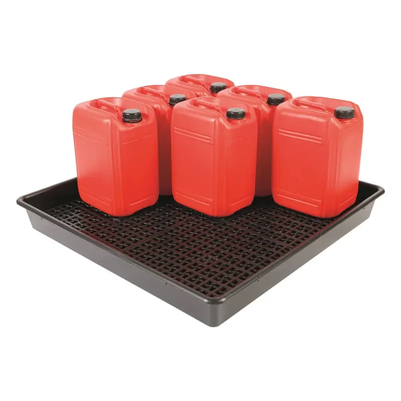 100-Litre Oil & Chemical Spill Tray – Fits 9 X 25-Litre Drums (200 Kg Capacity) 1