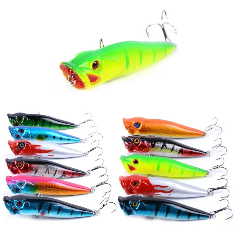 110-Piece Hard Topwater Popper Set – 9.5Cm/12G Artificial Lures For Bass, Pike, Trout, And Carp 1