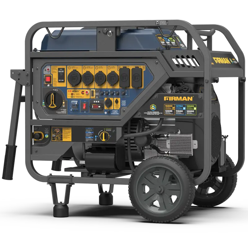 15000W Tri-Fuel Portable Generator – Electric Start, 120/240V, Integrated Co Alert 1