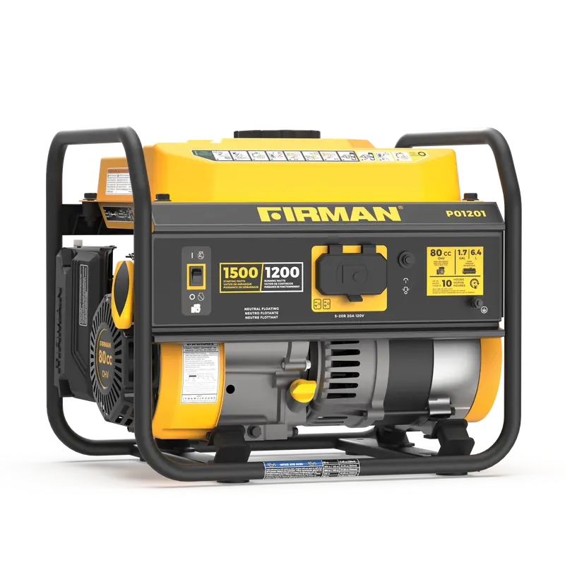 1500W Entry-Level Portable Gas Generator – Manual Recoil Ignition 1