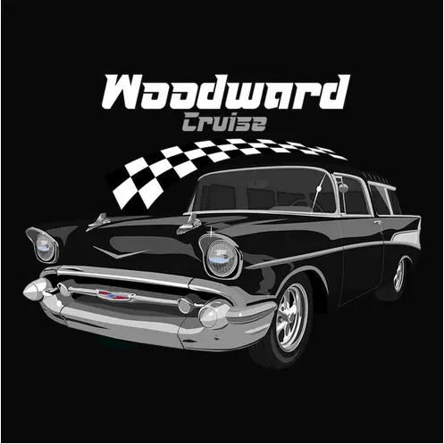 1957 Black Chevrolet Nomad Station Wagon Graphic Tee 1
