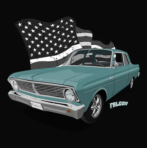 1965 Green Ford Falcon Classic Coupe T-Shirt 1