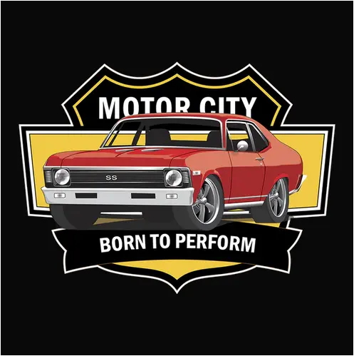 1968 Matador Red Chevrolet Nova Ss Classic Coupe Tee 1