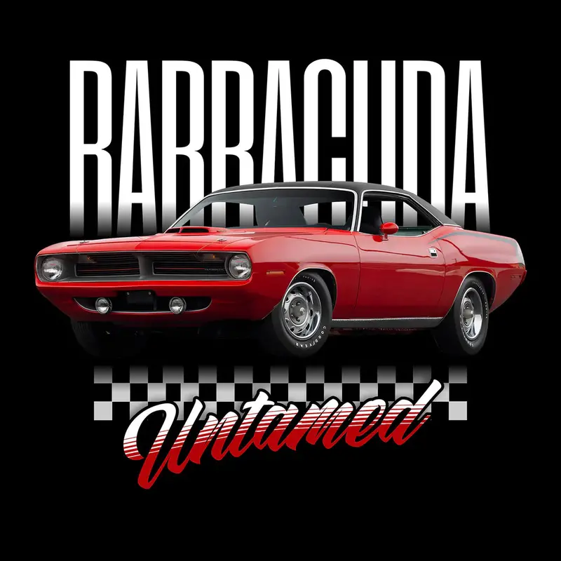 1970 Red Plymouth Barracuda Muscle Car T-Shirt 1
