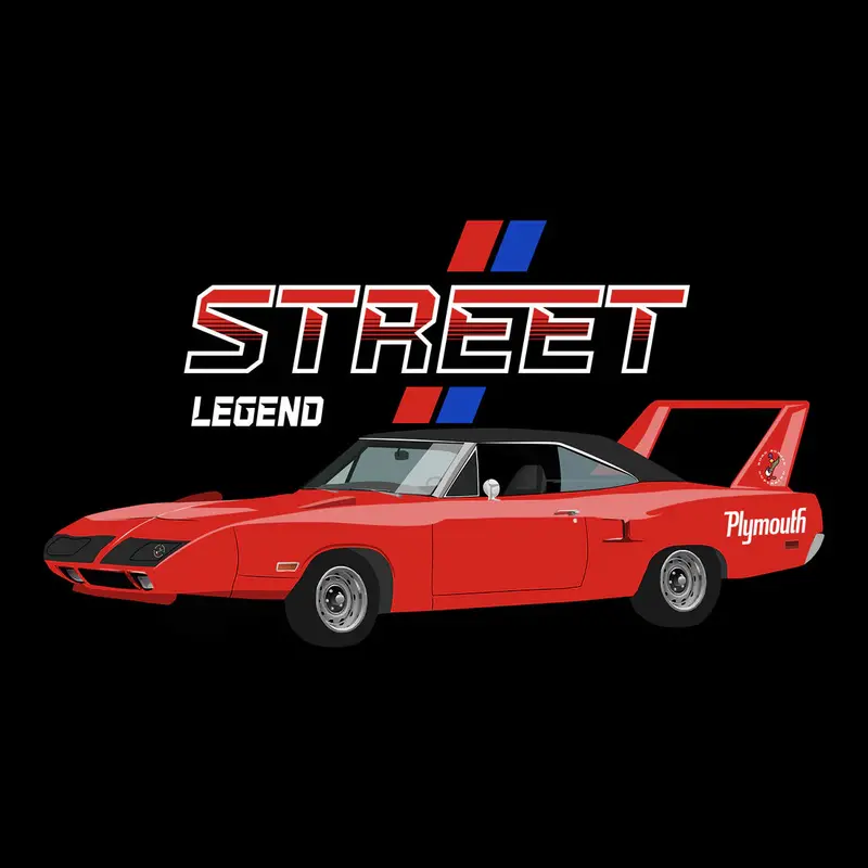 1970 Red Plymouth Superbird Race Car T-Shirt 1