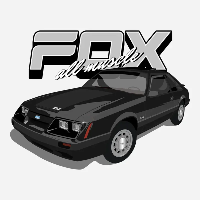 1984 Black Ford Gt Mustang Concept Tee 1
