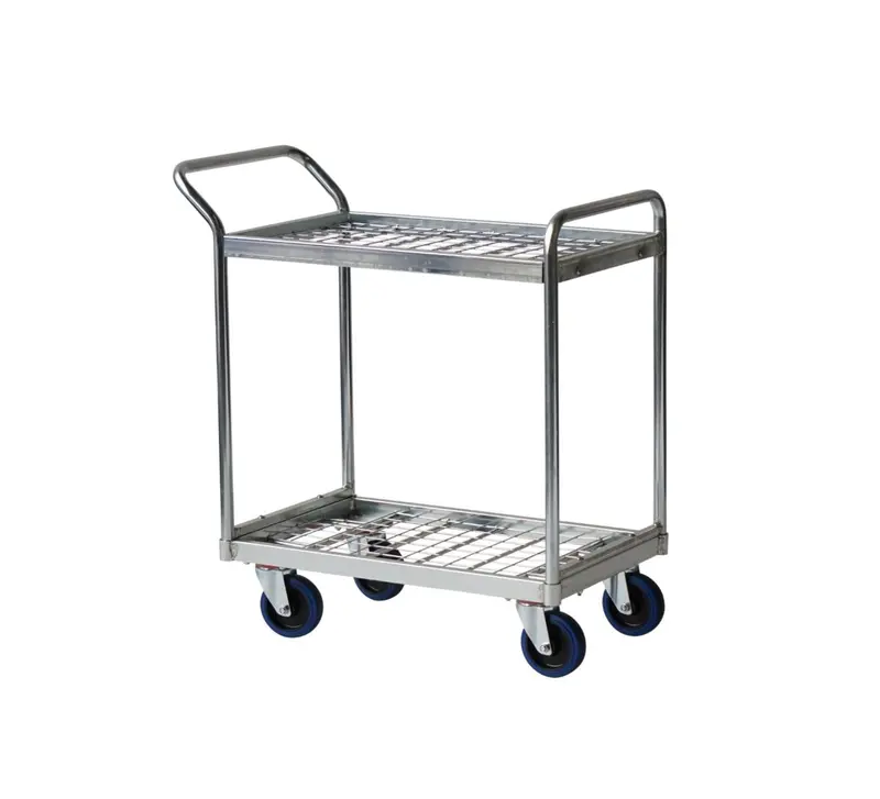 2-Tier Steel Picking Trolley For Warehouse Operations 1