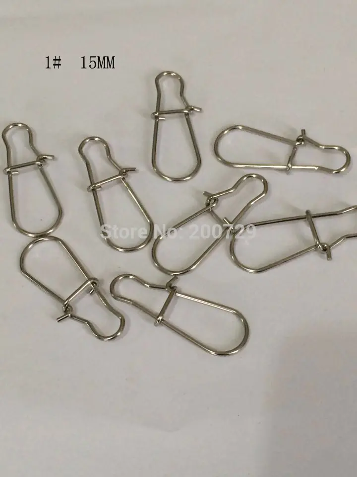 200-Piece Enhanced Snap Swivel Pins – 15Mm #1 Fishing Lure Connectors For Secure Rigging 1