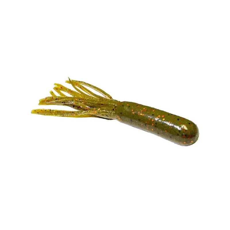 4.2" Flippin' Stupid Tube Soft Bait In Green Pumpkin/Orange 1