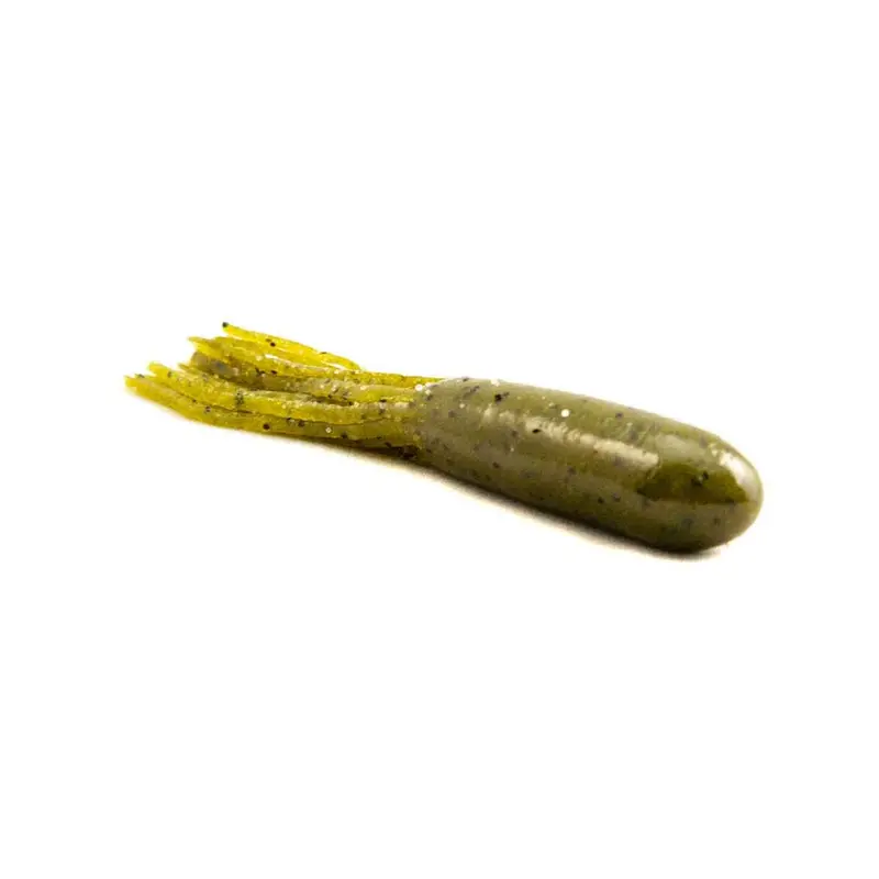 4.2-Inch Flippin’ Stupid Tube Bait – Green Pumpkin 1
