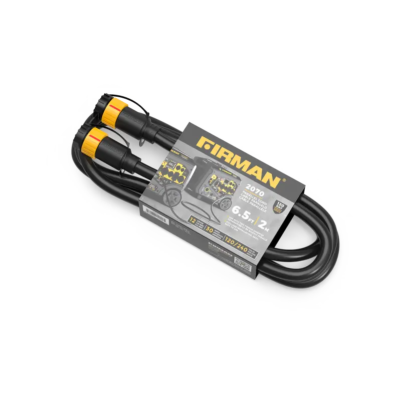 6.5-Foot Parallel Cable – Designed For Firman Inverter Generators Over 5000W (120/240V, 7200W) 1
