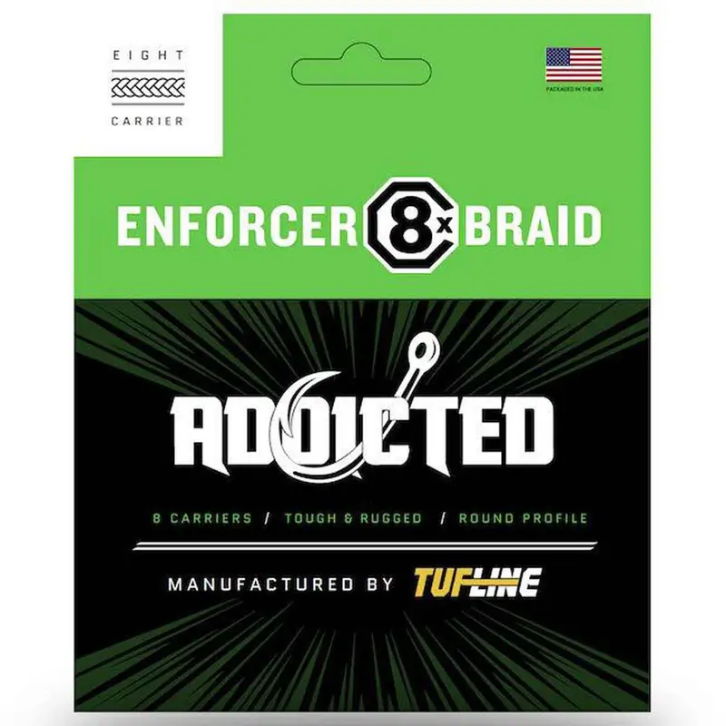 Addicted Tuf-Line Adx 8X Enforcer Braid – 300 Yards, Dark Green 1