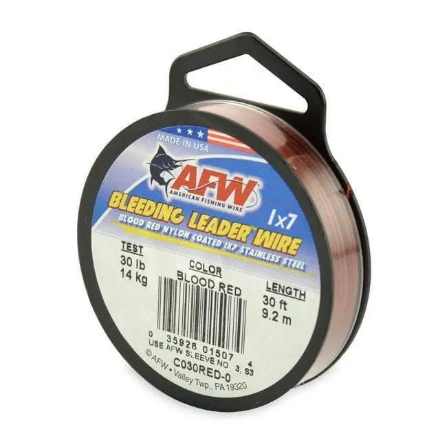 Afw Surflon 30 Lb Blood Red Fluorocarbon Leader – 30 Ft 1