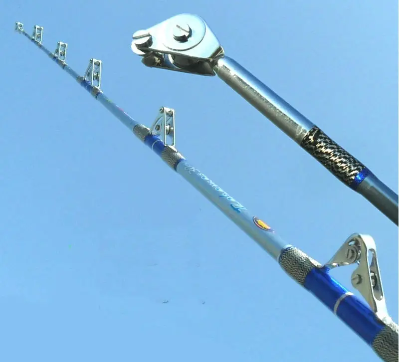 Albacore & Shark Heavy-Duty Ocean Rod – Reinforced Fiber Construction For Powerful Drag Performance & Big-Fish Battles 1