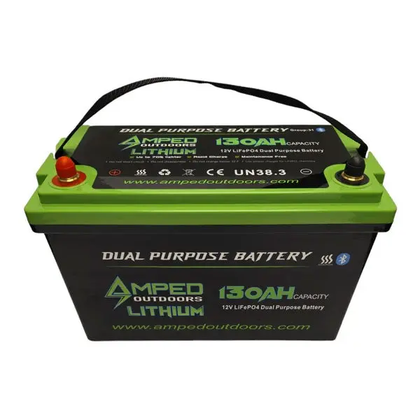 Amped Outdoors 12.8V 130Ah Lithium Iron Phosphate Battery 1