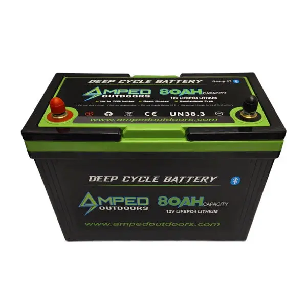 Amped Outdoors 12.8V 80Ah Lifepo4 Deep-Cycle Battery 1