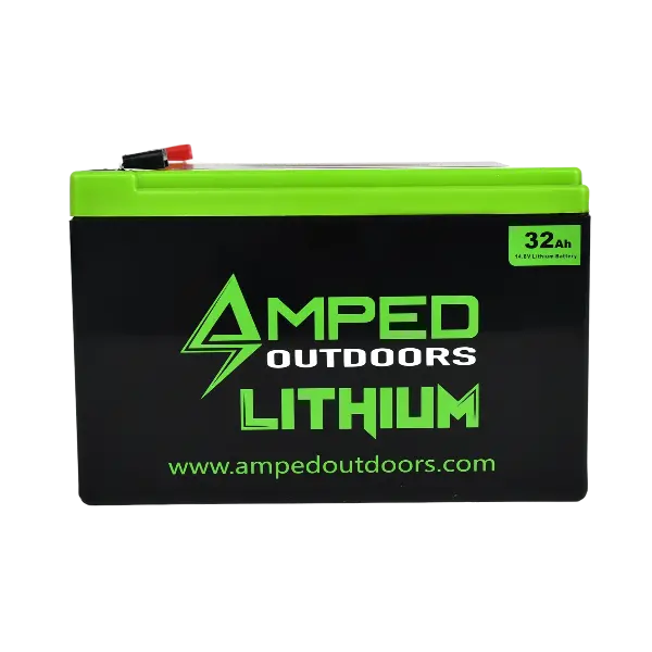 Amped Outdoors 32Ah 14.8V Nmc Lithium Battery Pack With Integrated Charger 1