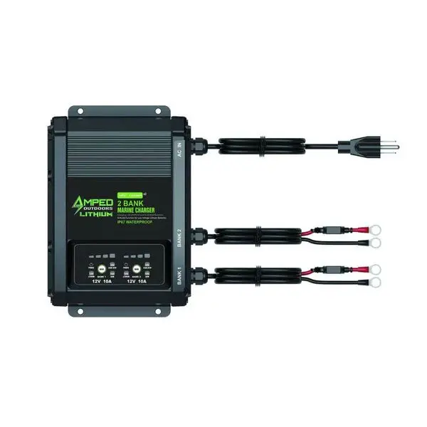 Amped Outdoors Dual-Bank 12V Marine Battery Charger 1