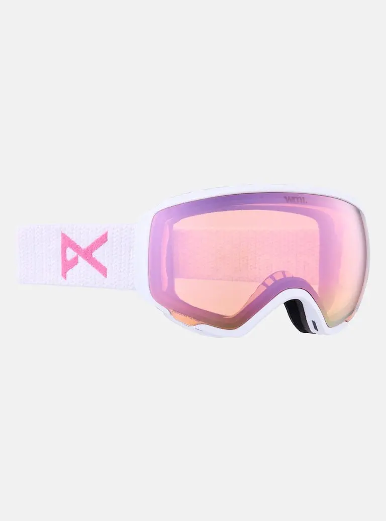 Anon Wm1 Goggles With Bonus Lens & Mfi® Face Mask – White/Prcv Cloudy Pink (2025) 1