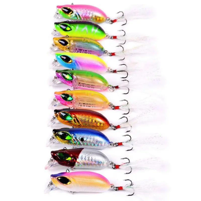 Aorace 5.5Cm Minnow Lure – 8.3G Hard Bait With 3D Eyes, Sharp Hook & Wobbling Action (100-Pack) 1