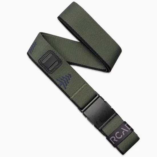 Arcade Blackwood Belt In Green/Black – Slim Fit Casual Belt 1