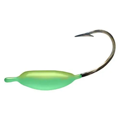 Bartness Neon Lites Moon Glow Jigs – Size #8, Glow Green & Chartreuse, 2-Pack 1