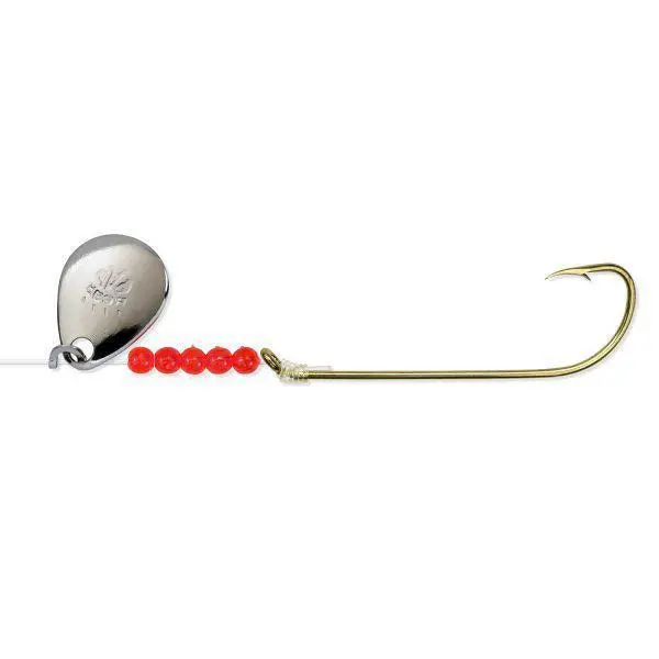 Bear Paw Flicker Nickel Spinner – Long Shank Hook, Size 10, Pack Of 6 1