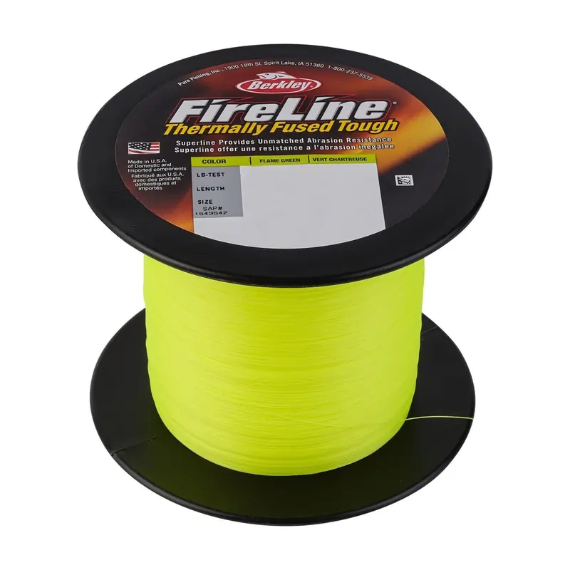 Berkley Fireline Thermally Fused Braid – 14 Lb Test, Flame Green, 1500 Yards 1