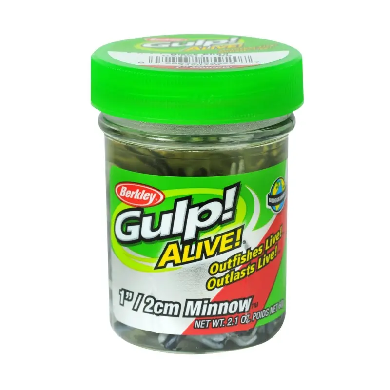 Berkley Gulp Alive Minnow – 1-Inch Realistic Soft Bait 1