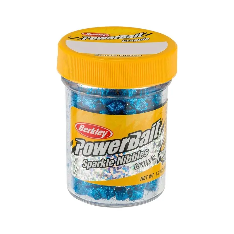 Berkley Powerbait Crappie Nibbles In Sparkle – Flavor-Infused Soft Bait Pellets 1