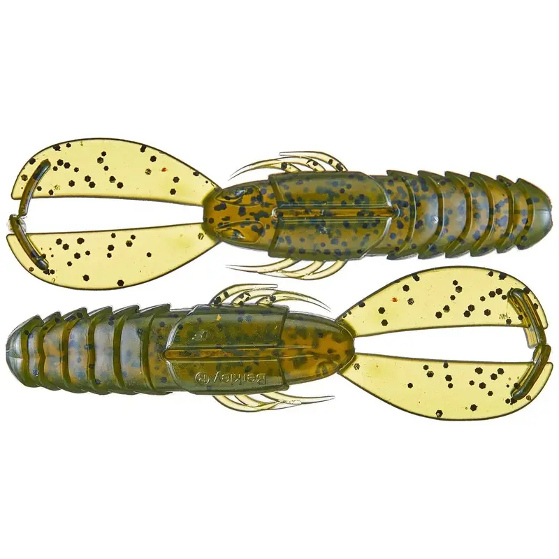 Berkley Powerbait Crash Craw Soft Crawfish – 4.25-Inch Watermelon, Pack Of 6 1