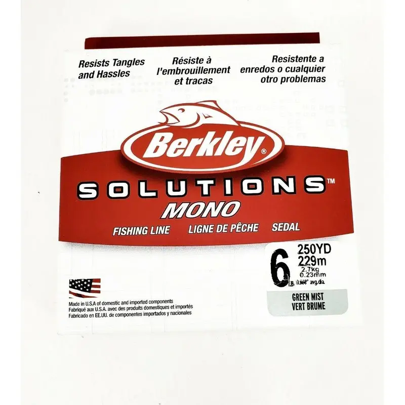 Berkley Solutions Monofilament Fishing Line – 250-Yard Spool, 10-Lb Test, Green Mist 1