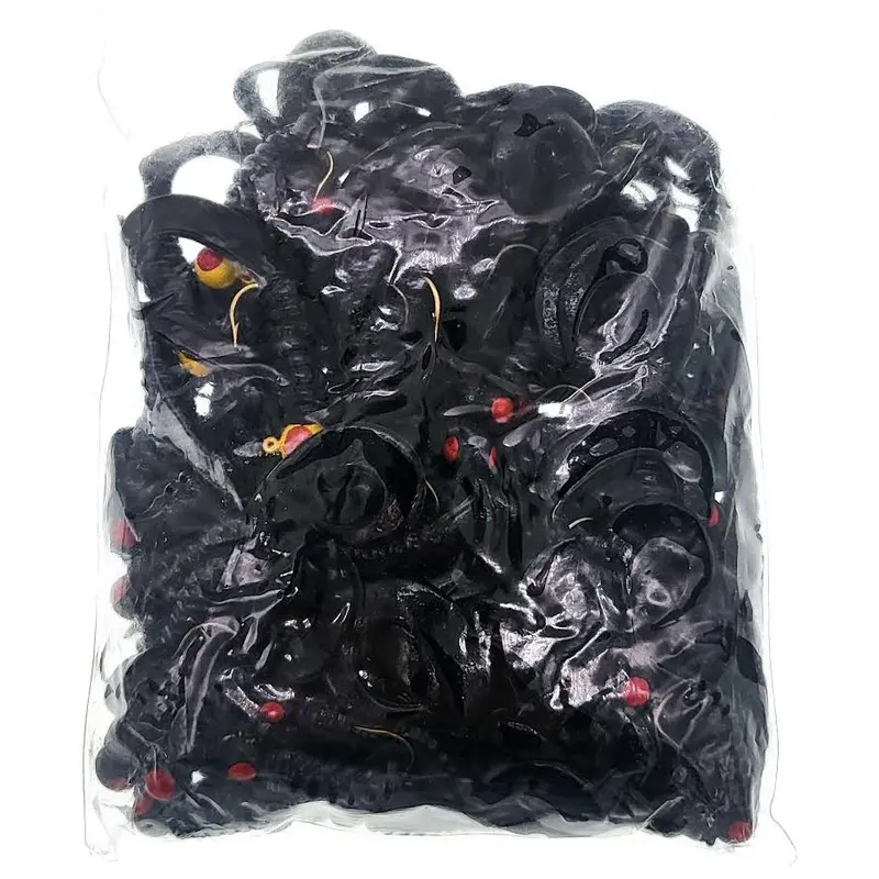 Better Baits Lil’ Cuts Mr. Kurly Jig – 1/8-Ounce Black Finish, Bulk Pack Of 50 1