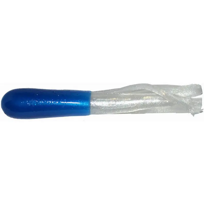 Big Bite Baits 1.5-Inch Blue-Pearl Crappie Tube Lures (10-Pack) 1
