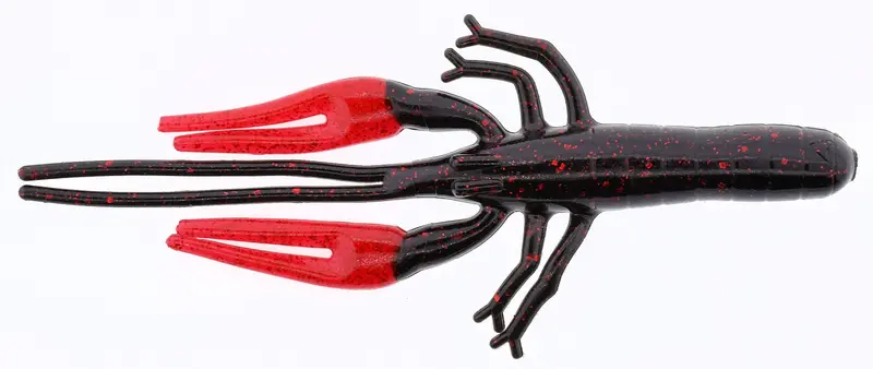 Big Critter Craw Lure With Black Red Glitter And Red Claw 1