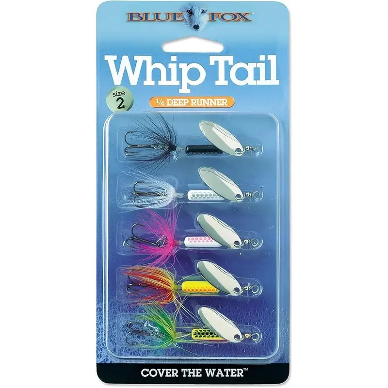 Blue Fox Whip Tail Jig Kit – 1/4-Ounce Vibrating Lure Assortment (5-Pack) 1