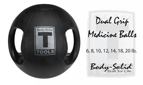 Body-Solid 10-Pound Dual-Handle Medicine Ball 1