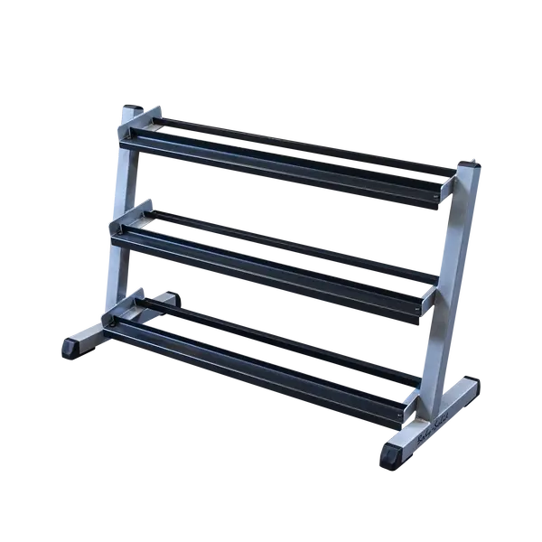Body-Solid 48-Inch 3-Tier Steel Dumbbell Rack – Heavy-Duty Storage Solution 1