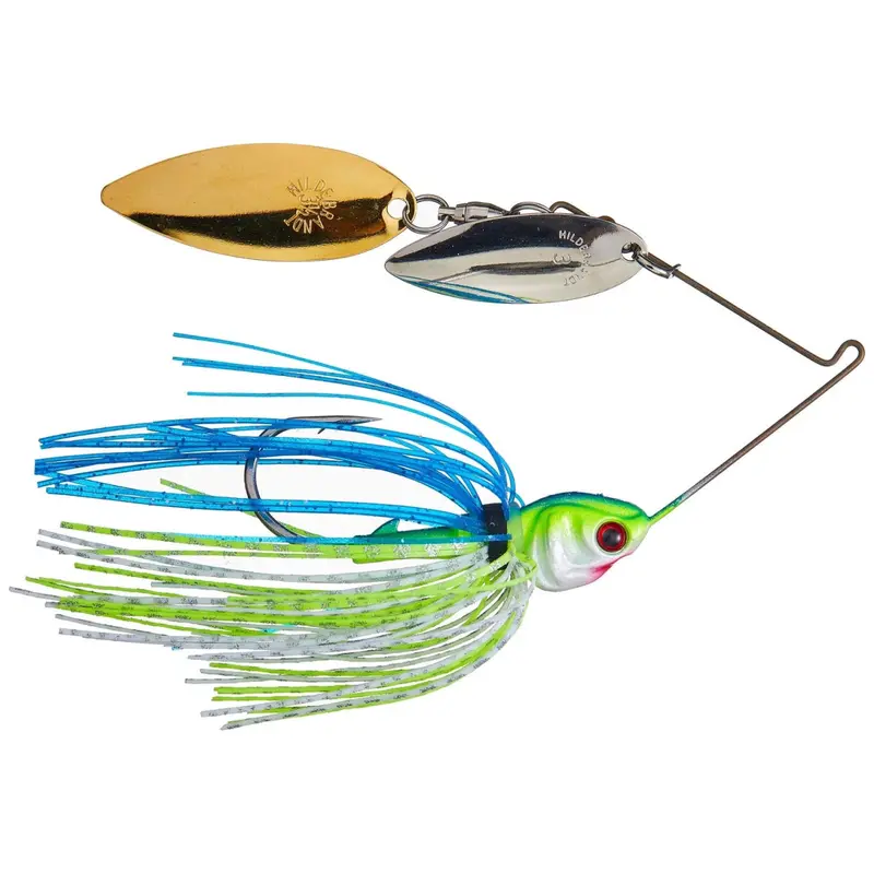 Booyah Finesse Covert Jig – 3/8-Ounce (White/Chartreuse/Blue) 1