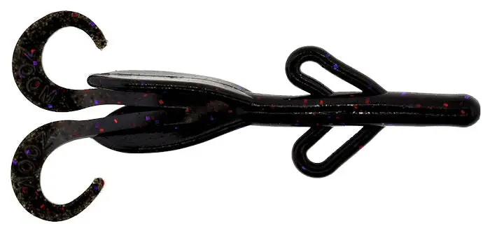Brush Hog Soft Bait – Black Red Purple Blend 1