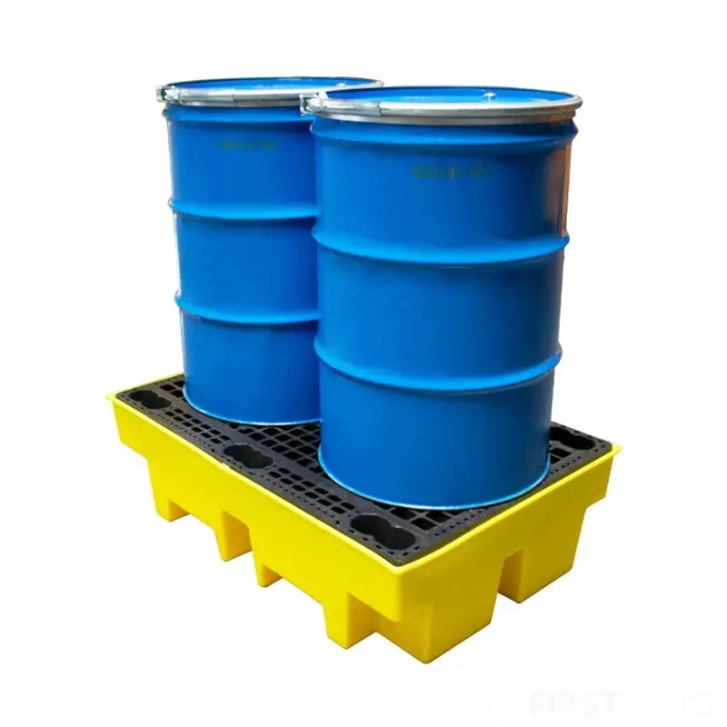 Bunded Spill Pallet For Two 205-Litre Drums – Leak-Proof Secondary Containment 1