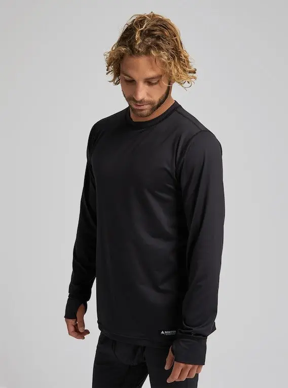 Burton Men'S Midweight Base Layer Crew Top In True Black 1