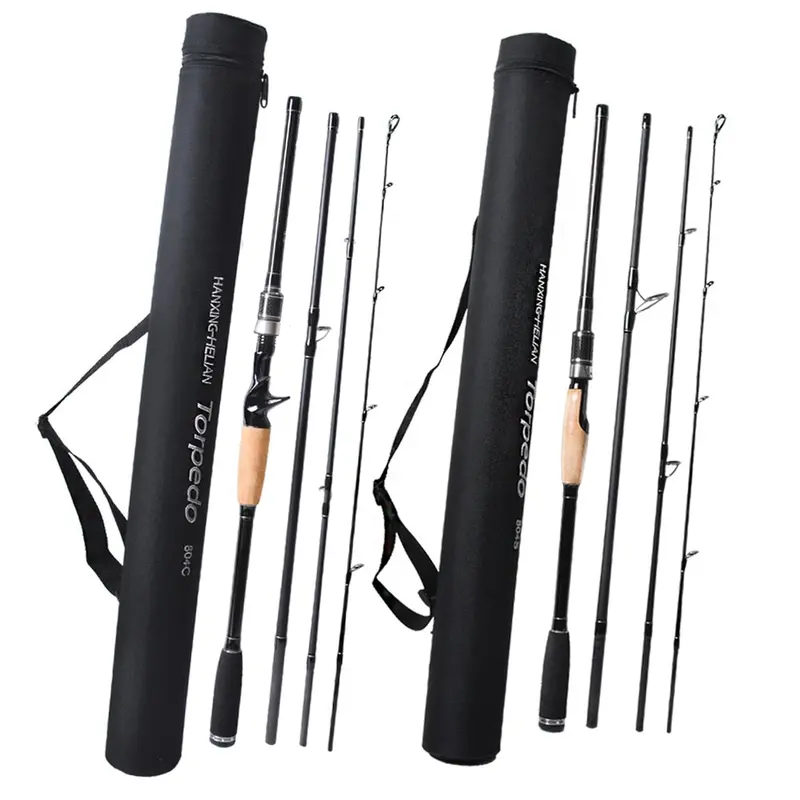 Carbon Travel Fishing Rod – 2.1M To 3M Spinning & Casting Lure Rod, Medium Power, 4-Piece Compact Design 1