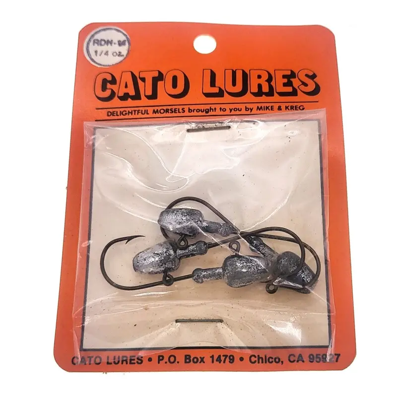 Cato Darter Jig Heads – 1/4 Oz Unpainted Lead Heads For Custom Soft Bait Rigging – Pack Of 4 1