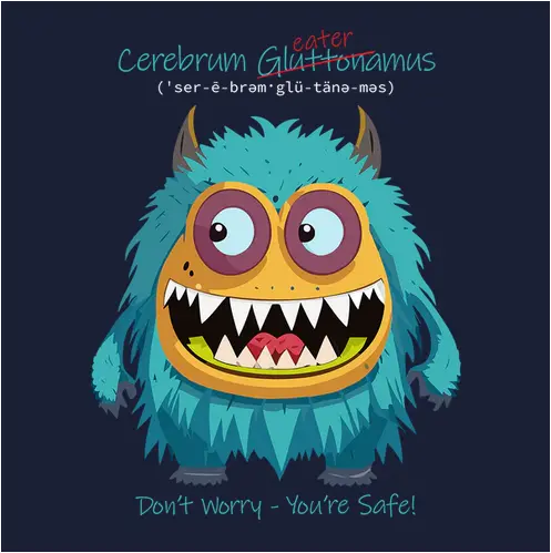 Cerebrum Gluttonamus Humorous Brainy T-Shirt 1