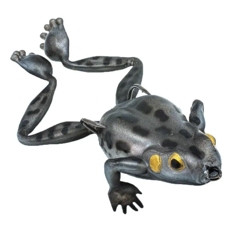 Chasebaits Big Bobbin Frog Lure – 2.55" / 0.67 Oz Black Night Topwater Bait 1