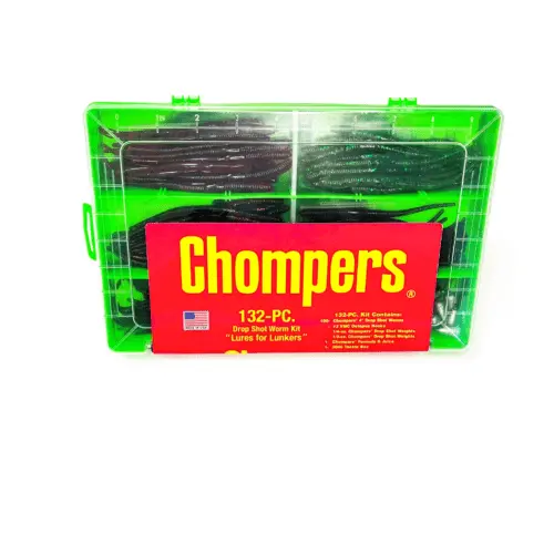 Chompers Drop Shot Fishing Rig Kit – 132-Piece Complete Setup 1