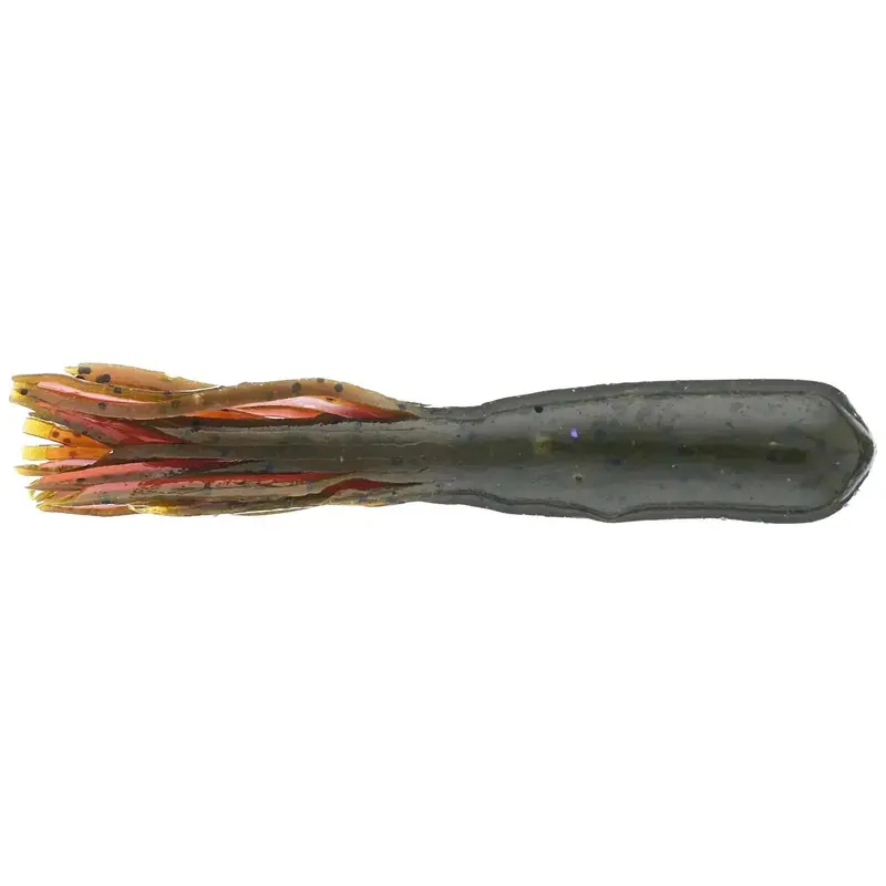 Chompers Ultra Pro Tube Bait – 4", Green Pumpkin With Orange Tail, Pack Of 8 1