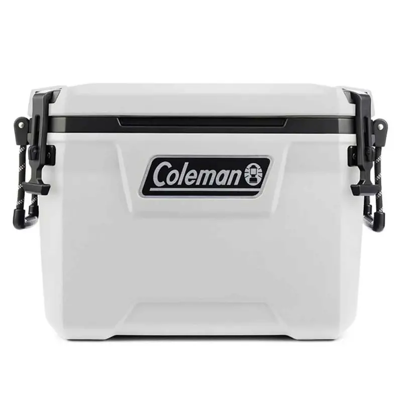 Coleman Convoy 55-Quart Wheeled Cooler – White/Black Design 1