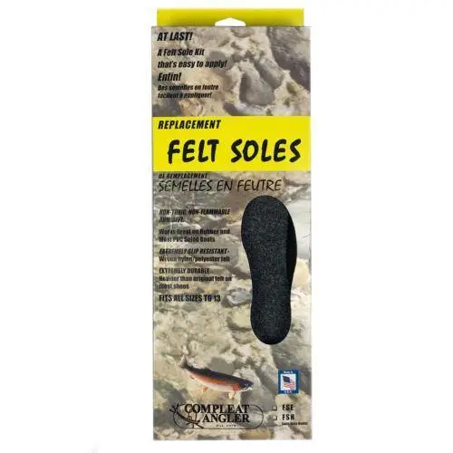 Complete Angler Fsl Felt Sole Kit – Replacement Felt Soles For Wading Boots (All Sizes Up To Us 13) 1
